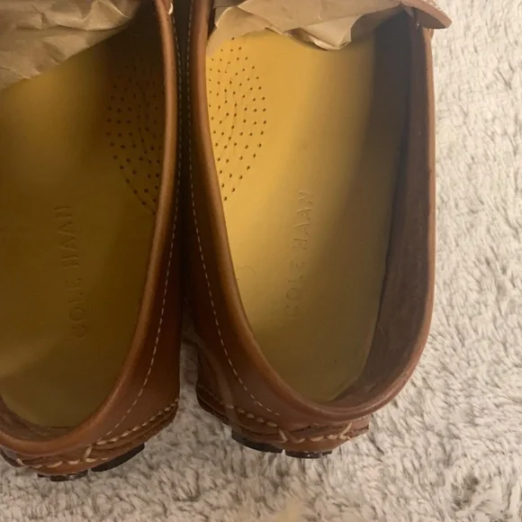Cole Haan Men's Howland Brown Leather Driving Loafers – Size 10
